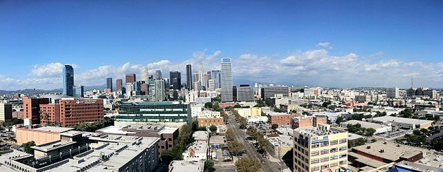 A panoramic view of the city of Los Angeles